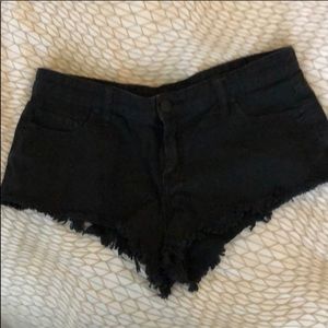 BDG Mia black denim shorts
